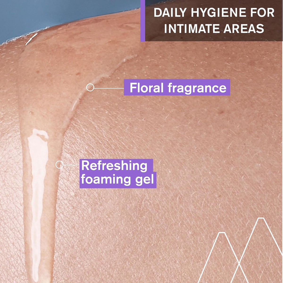Refect Beauty Uriage Gyn-Phy intimate hygiene refreshing foaming gel with floral fragrance on skin