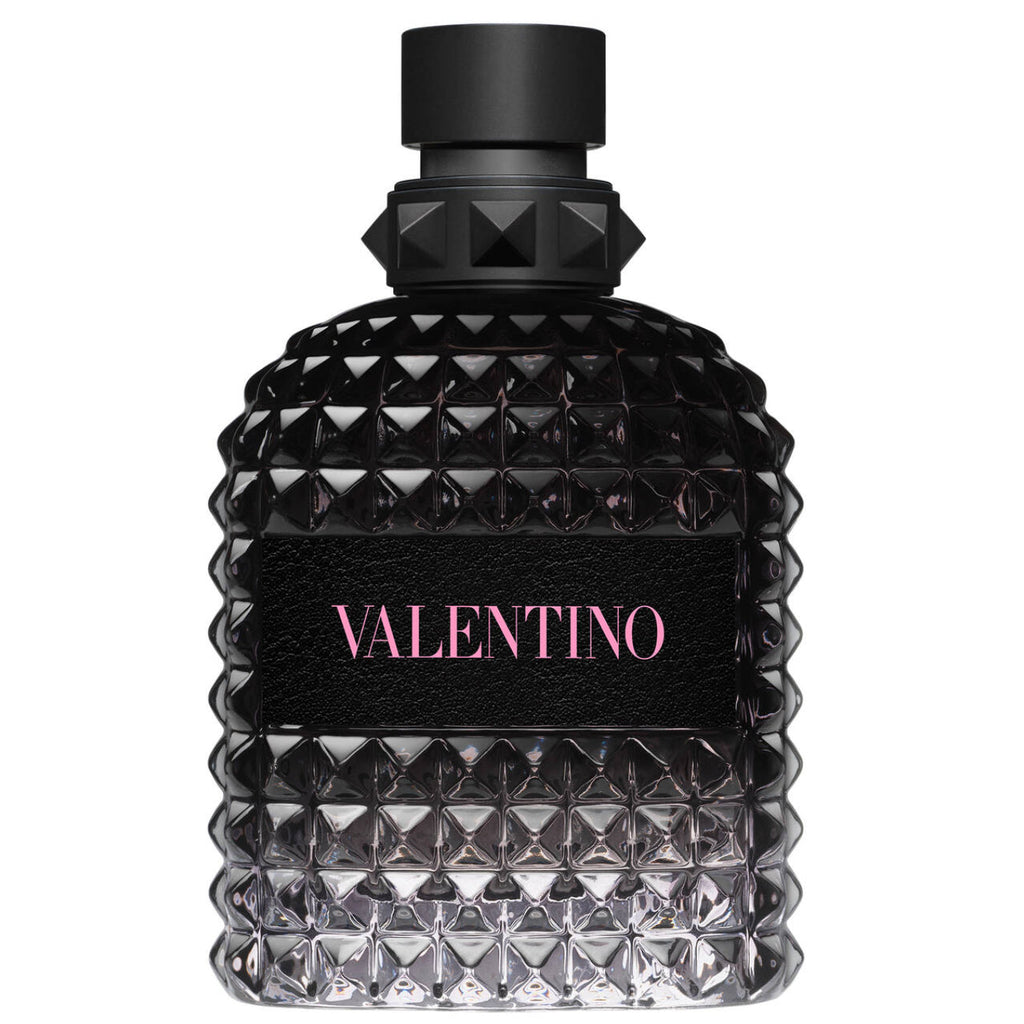Refect Beauty Valentino Uomo Born In Roma eau de toilette in a dark glass bottle with signature rockstud texture