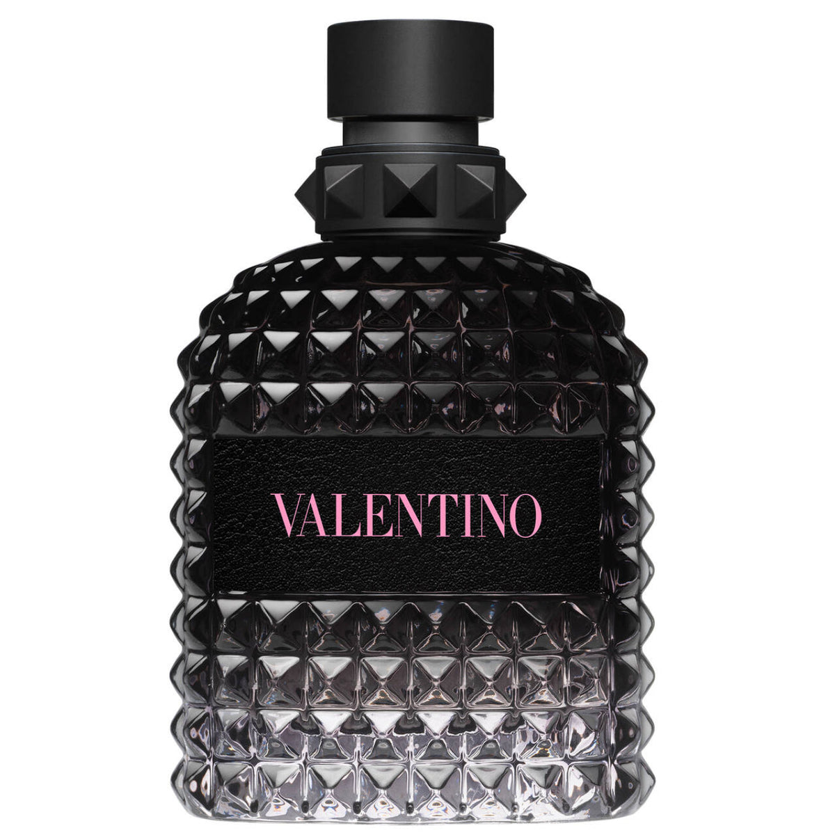 Refect Beauty Valentino Uomo Born In Roma eau de toilette in a dark glass bottle with signature rockstud texture