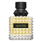 Refect Beauty Valentino Donna Born In Roma Yellow Dream perfume in a signature studded glass bottle with black cap