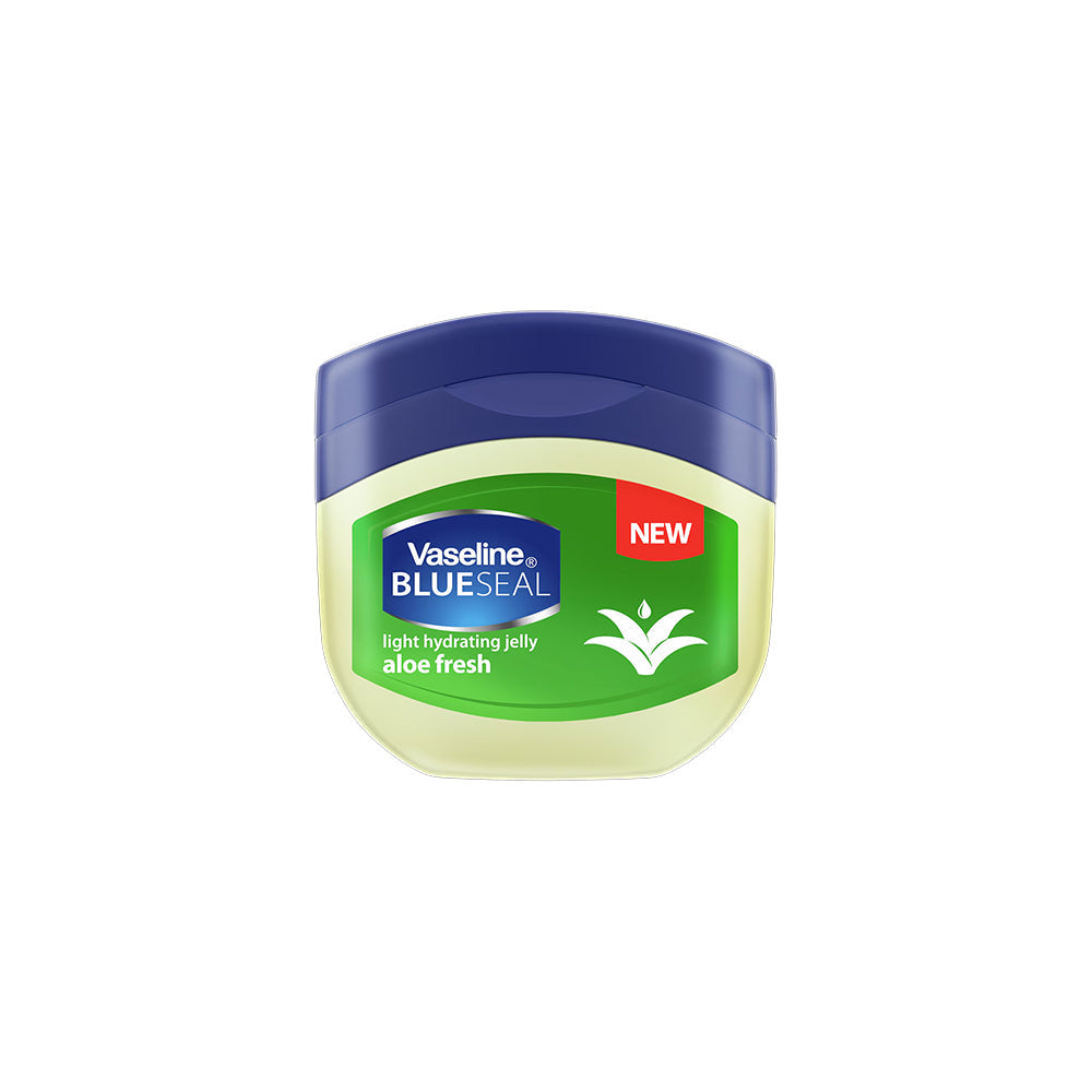 Refect Beauty Vaseline Aloe Fresh light hydrating jelly in a green and blue jar for refreshing skin moisture.