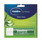 Refect Beauty Vaseline Lip Therapy Aloe Vera lip balm stick in green packaging for soothing dry and chapped lips.