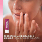Refect Beauty Vaseline Lip Therapy Cherry Blush balm applied to lips for a soft, moisturized, and tinted finish.