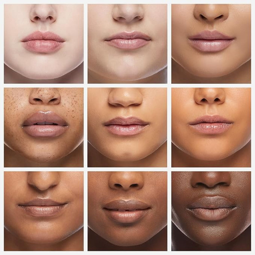 Refect Beauty Vaseline Lip Therapy Cocoa Butter applied on diverse skin tones for soft and moisturized lips