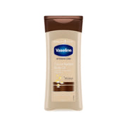 Refect Beauty Vaseline Cocoa Radiant Body Oil in a 200ml beige bottle with brown cap for nourishing dry skin