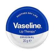 Refect Beauty Vaseline Lip Therapy Original 20g blue and white round tin for moisturizing dry lips