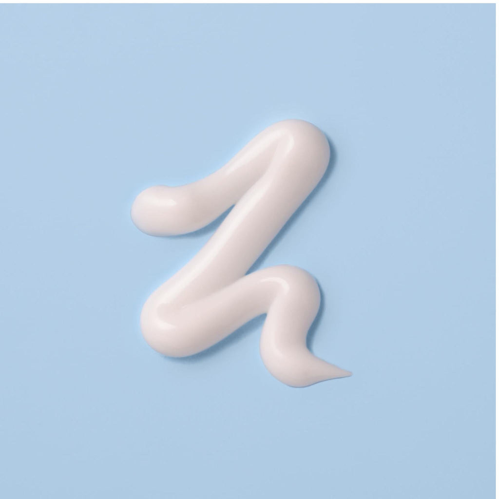 Refect Beauty Vaseline Essential Healing body lotion cream texture swatch on a light blue background