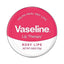 Refect Beauty Vaseline Lip Therapy Rosy Lips balm in a round pink and white tin for moisturizing dry chapped lips