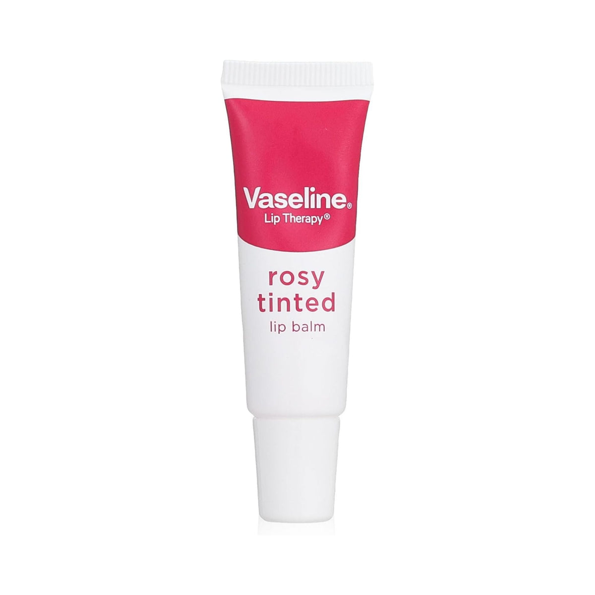 Refect Beauty Vaseline Rosy Tinted Lip Balm in a squeeze tube for moisturizing and protecting dry lips