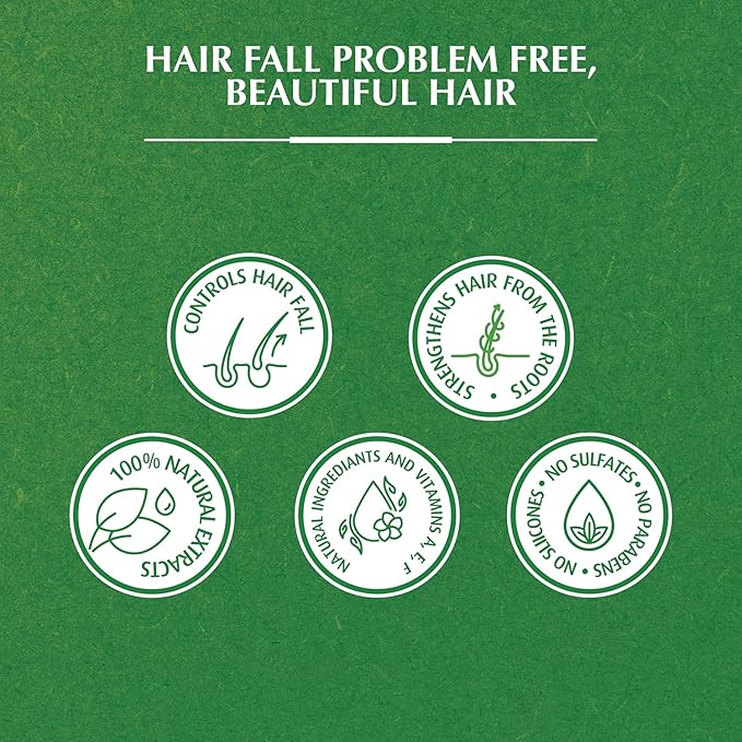 Refect Beauty Vatika Cactus hair oil benefits infographic showing natural ingredients and anti-hair fall properties.