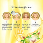 Refect Beauty Vatika Dabur Amla Gold hair oil usage instructions infographic showing application steps