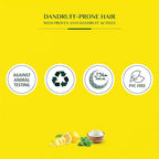 Refect Beauty Vatika Dabur Lemon and Yoghurt anti-dandruff shampoo features, cruelty-free and halal certified.