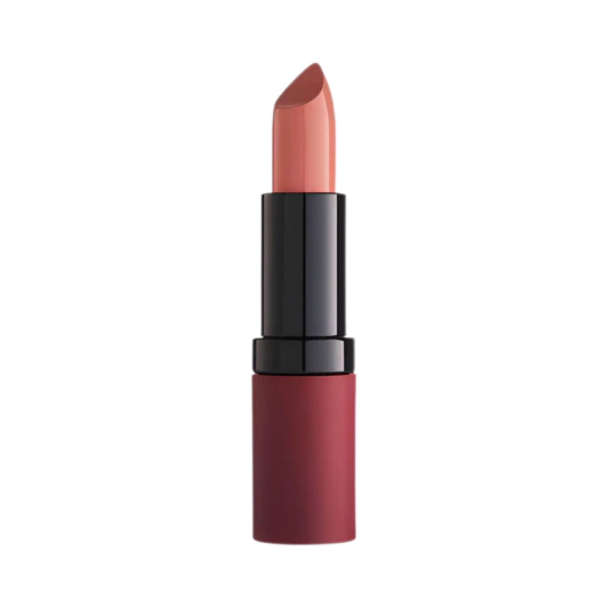 Refect Beauty Golden Rose Velvet Matte Lipstick in a soft nude shade with a sleek black tube and matte finish. 38