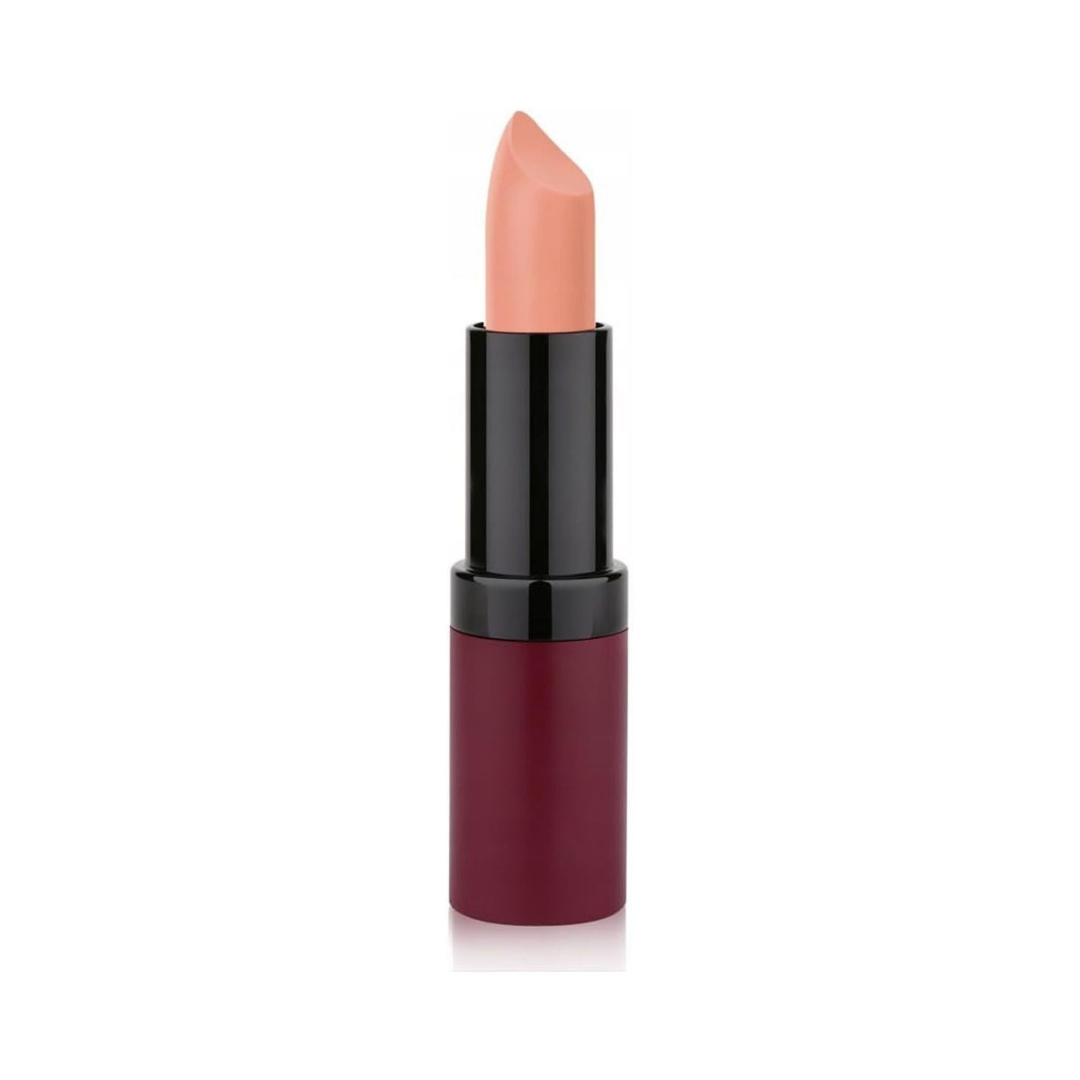 Refect Beauty Golden Rose Velvet Matte Lipstick in a soft peach shade with a smooth, long-lasting matte finish. 30