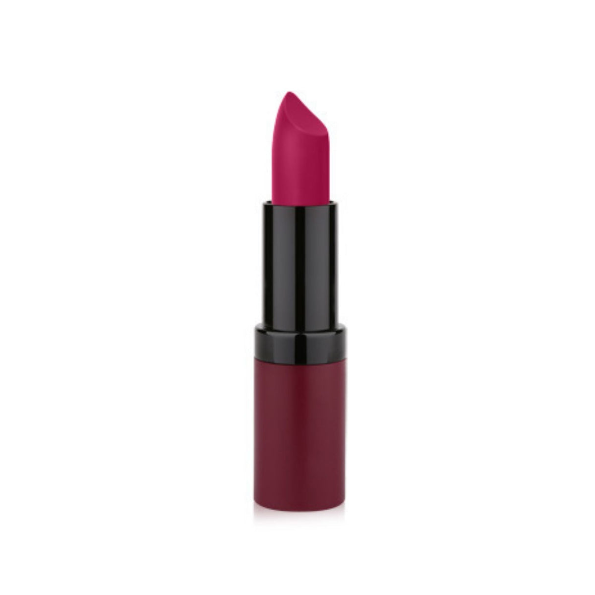 Refect Beauty Golden Rose Velvet Matte Lipstick in a deep magenta shade with a sleek black tube packaging 19