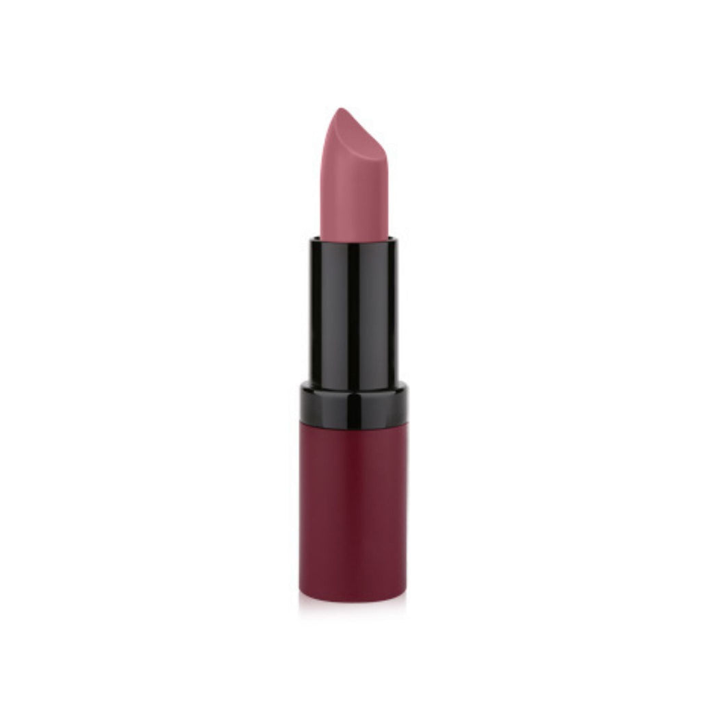 Refect Beauty Golden Rose Velvet Matte Lipstick in a dusty rose shade with a sleek black tube packaging 14