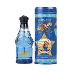 Refect Beauty Versace Blue Jeans Eau de Toilette bottle and iconic blue tin packaging with cowboy illustration