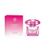 Refect Beauty Versace Bright Crystal Absolu perfume bottle and pink box featuring a crystal-like cap