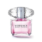 Refect Beauty Versace Bright Crystal Eau de Toilette in a square glass bottle with a large diamond-shaped cap.