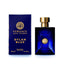 Refect Beauty Versace Dylan Blue Pour Homme eau de toilette bottle and blue box with gold Medusa logo