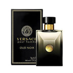 Refect Beauty Versace Oud Noir Eau de Parfum bottle and black box with gold Medusa logo for men