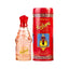 Refect Beauty Versace Red Jeans Eau de Toilette perfume bottle with its iconic red cylindrical metal tin container
