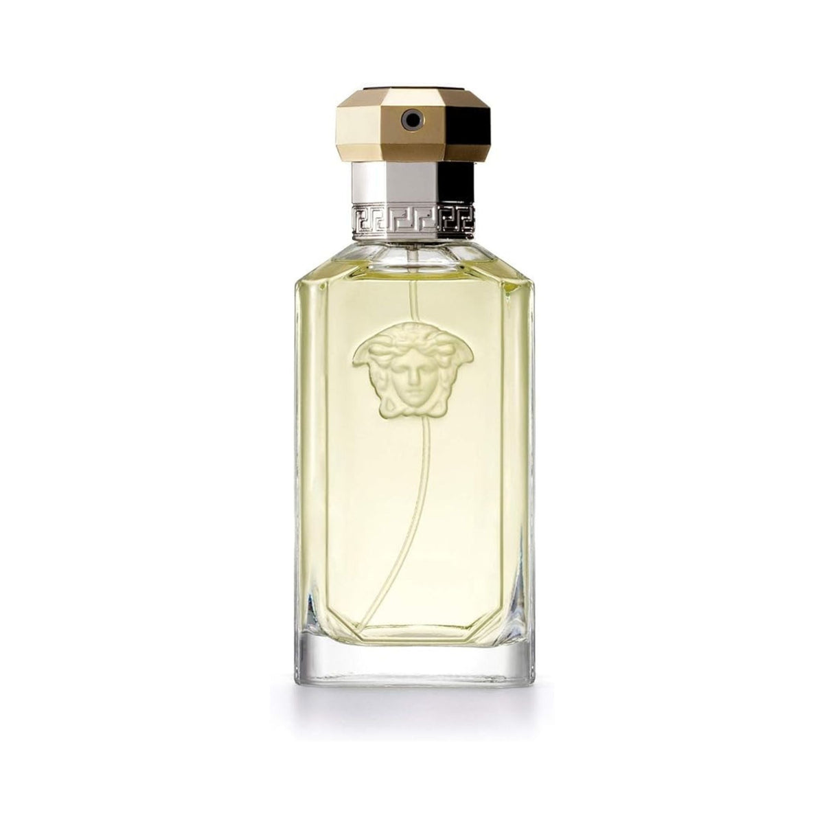 Refect Beauty Versace The Dreamer Eau de Toilette in a clear glass bottle with a gold cap and Medusa head emblem.