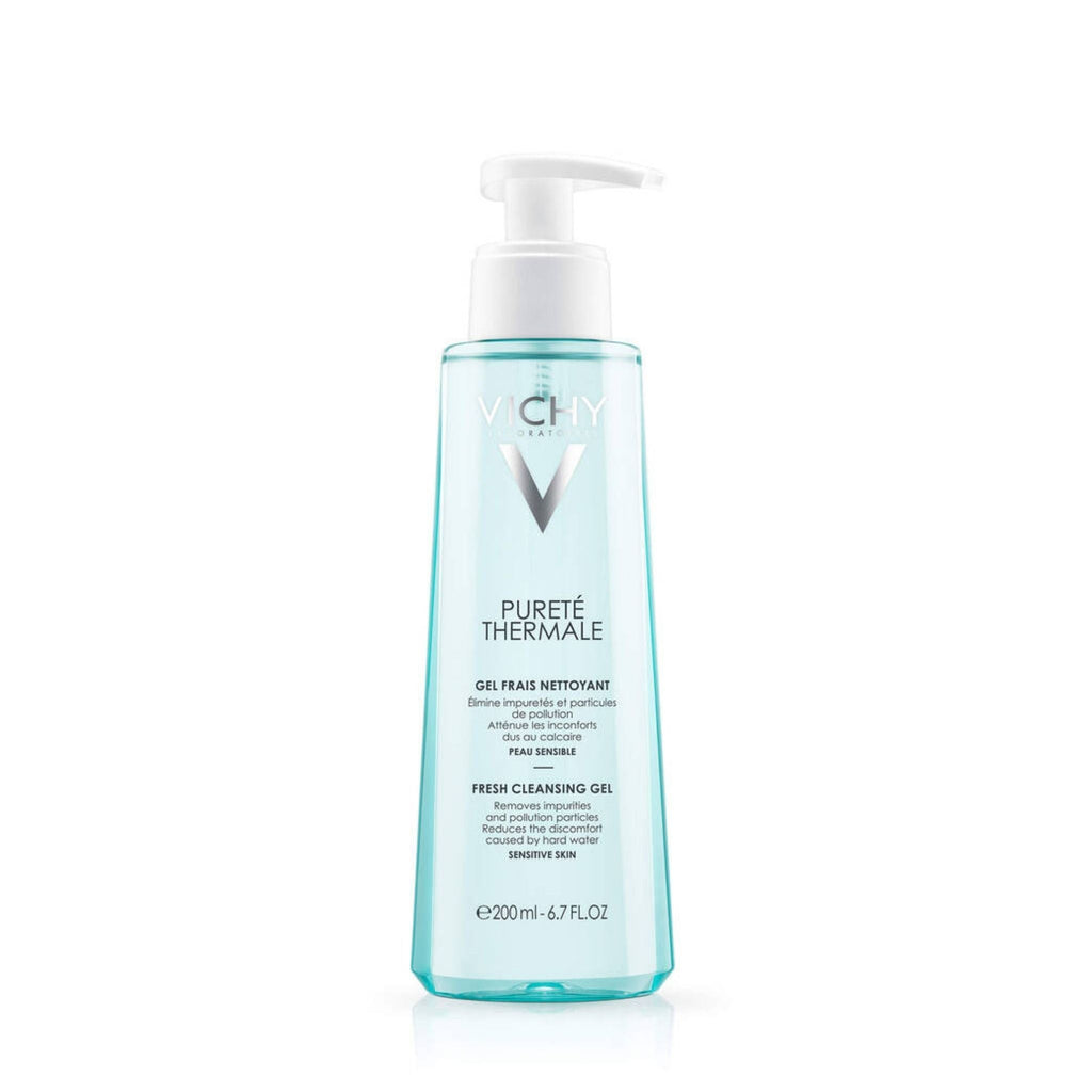 Refect Beauty Vichy Pureté Thermale Fresh Cleansing Gel in a clear 200ml pump bottle for sensitive skin.