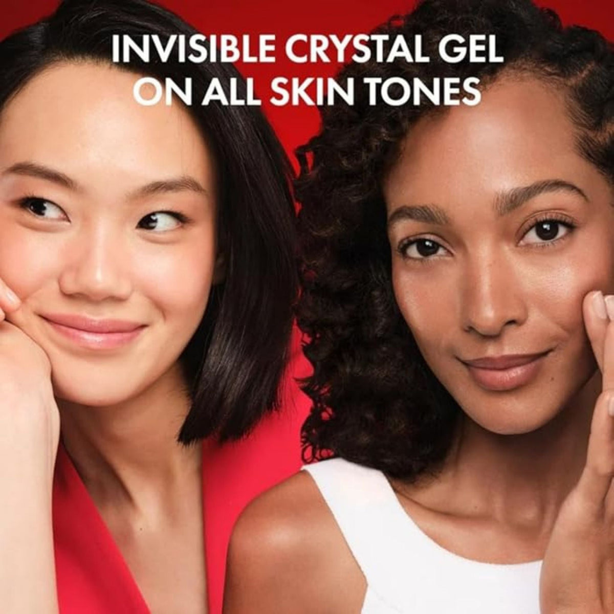 Refect Beauty Vichy Liftactiv Collagen Specialist gel-cream applied on two diverse models with radiant skin