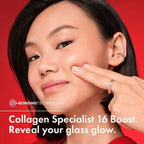 Refect Beauty model with radiant skin applying Vichy Liftactiv Collagen Specialist 16 moisturizer for a glass glow