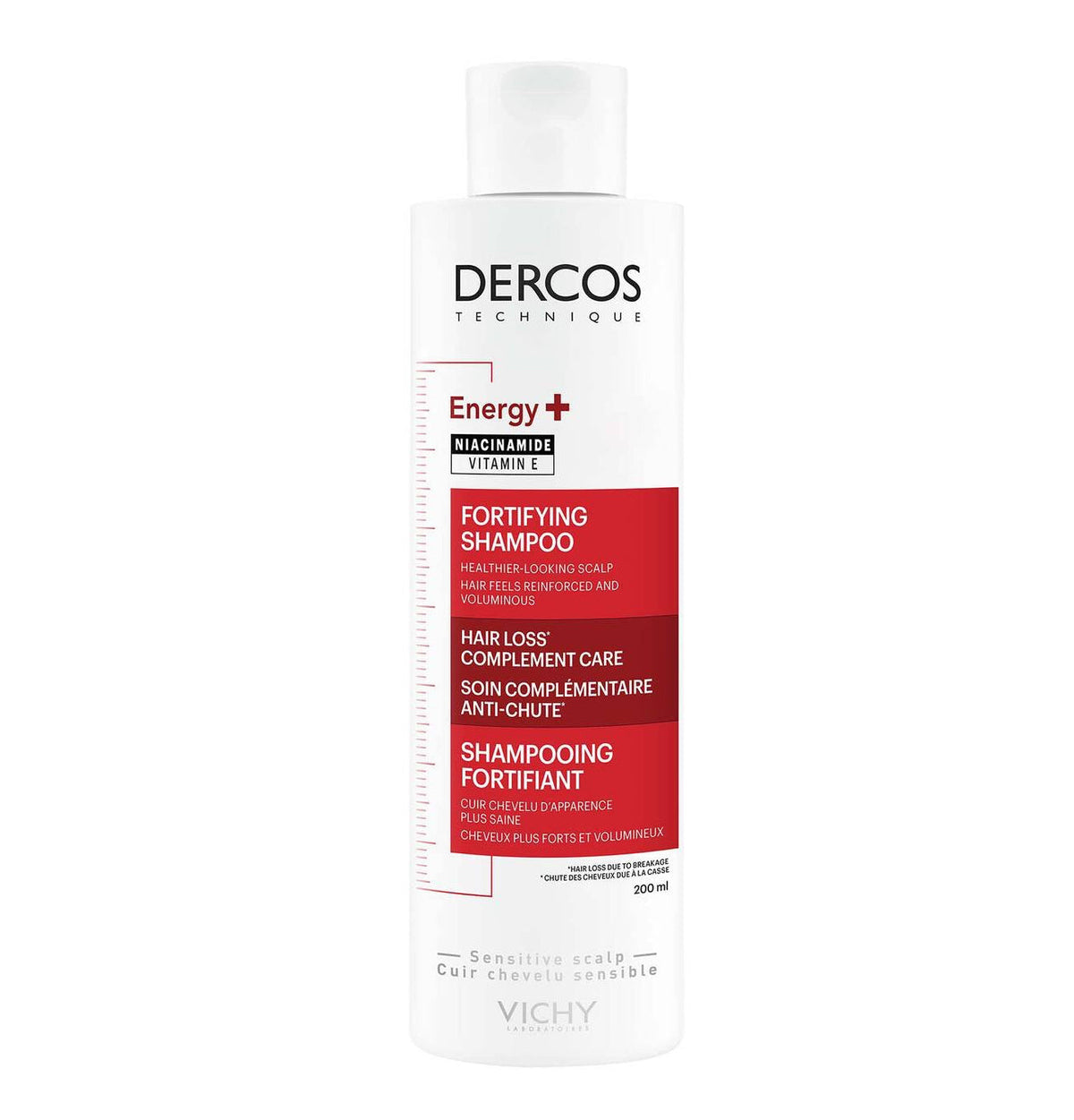 Refect Beauty Vichy Dercos Energy+ Fortifying Shampoo bottle for anti-hair loss and scalp health