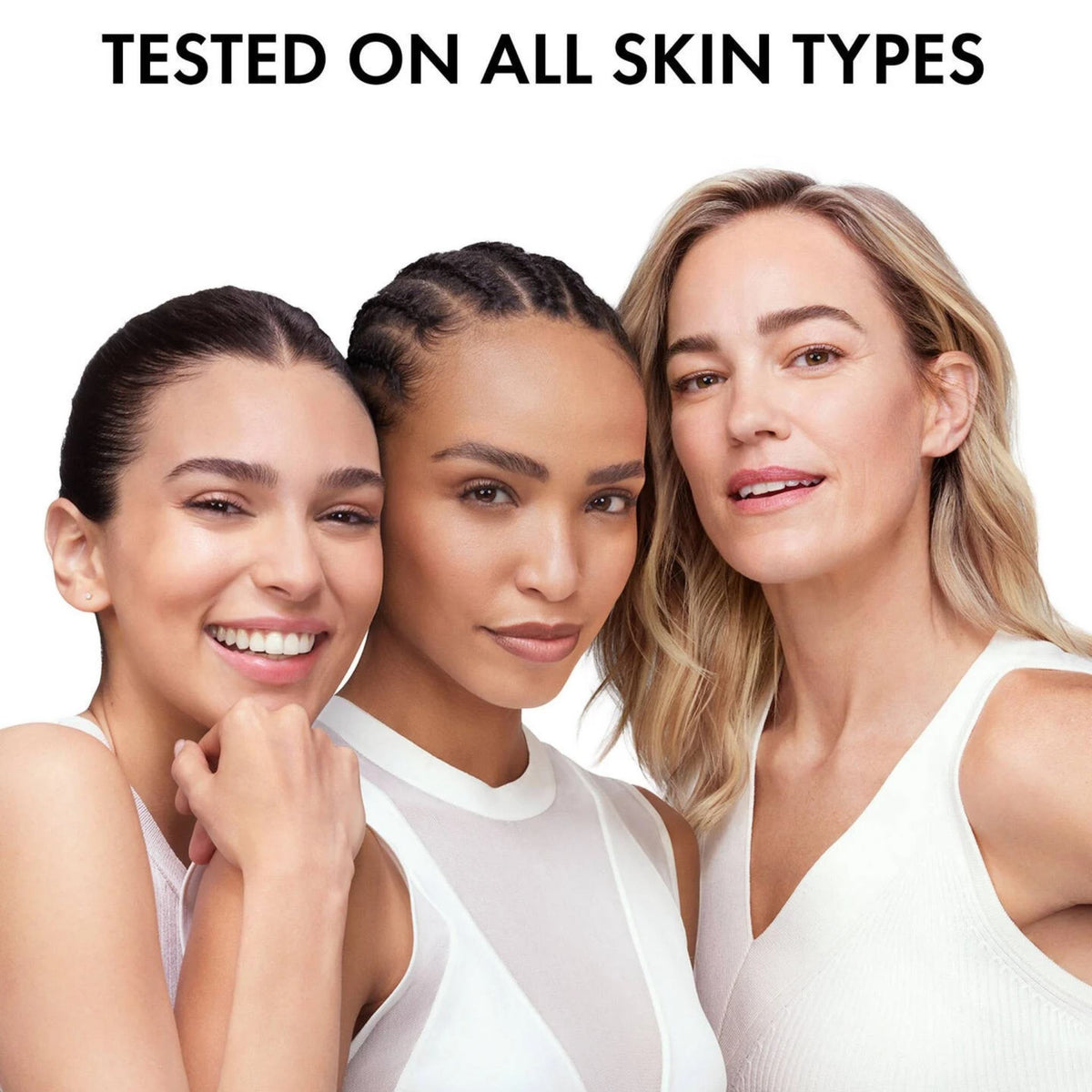 Refect Beauty Vichy Liftactiv B3 night cream shown with three diverse women smiling, highlighting skin inclusivity.