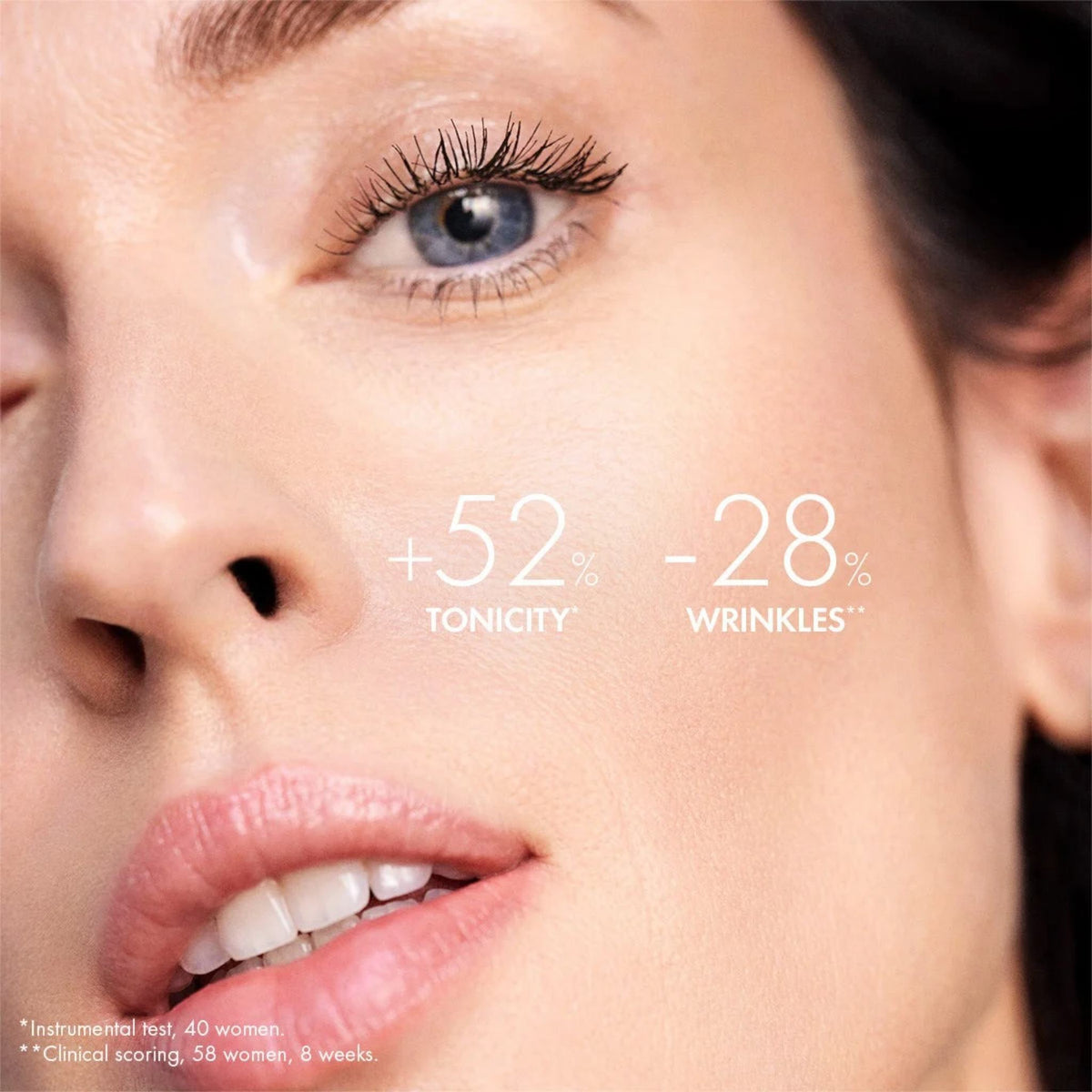 Refect Beauty Vichy Liftactiv Collagen Specialist cream showing visible skin improvement results on a woman's face