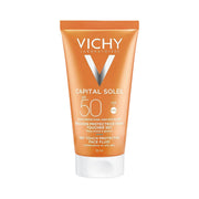 Refect Beauty Vichy Capital Soleil SPF 50 mattifying face fluid in an orange squeeze tube for oily and combination skin.