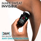Refect Beauty Vichy Invisible Resist 36H men's roll-on antiperspirant deodorant being applied to underarm