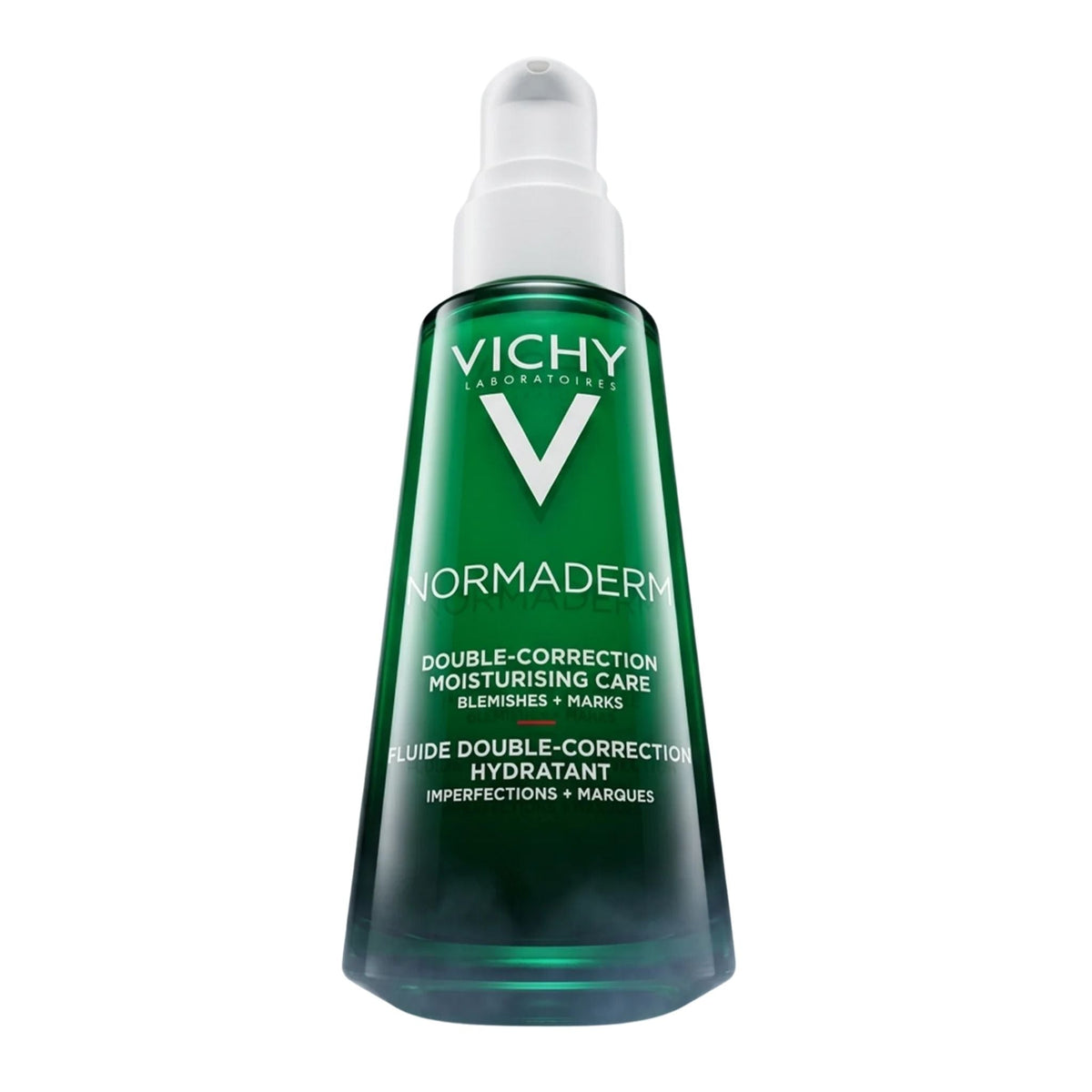 Refect Beauty Vichy Normaderm anti-acne double-action moisturizer in a green pump bottle for oily skin Main image
