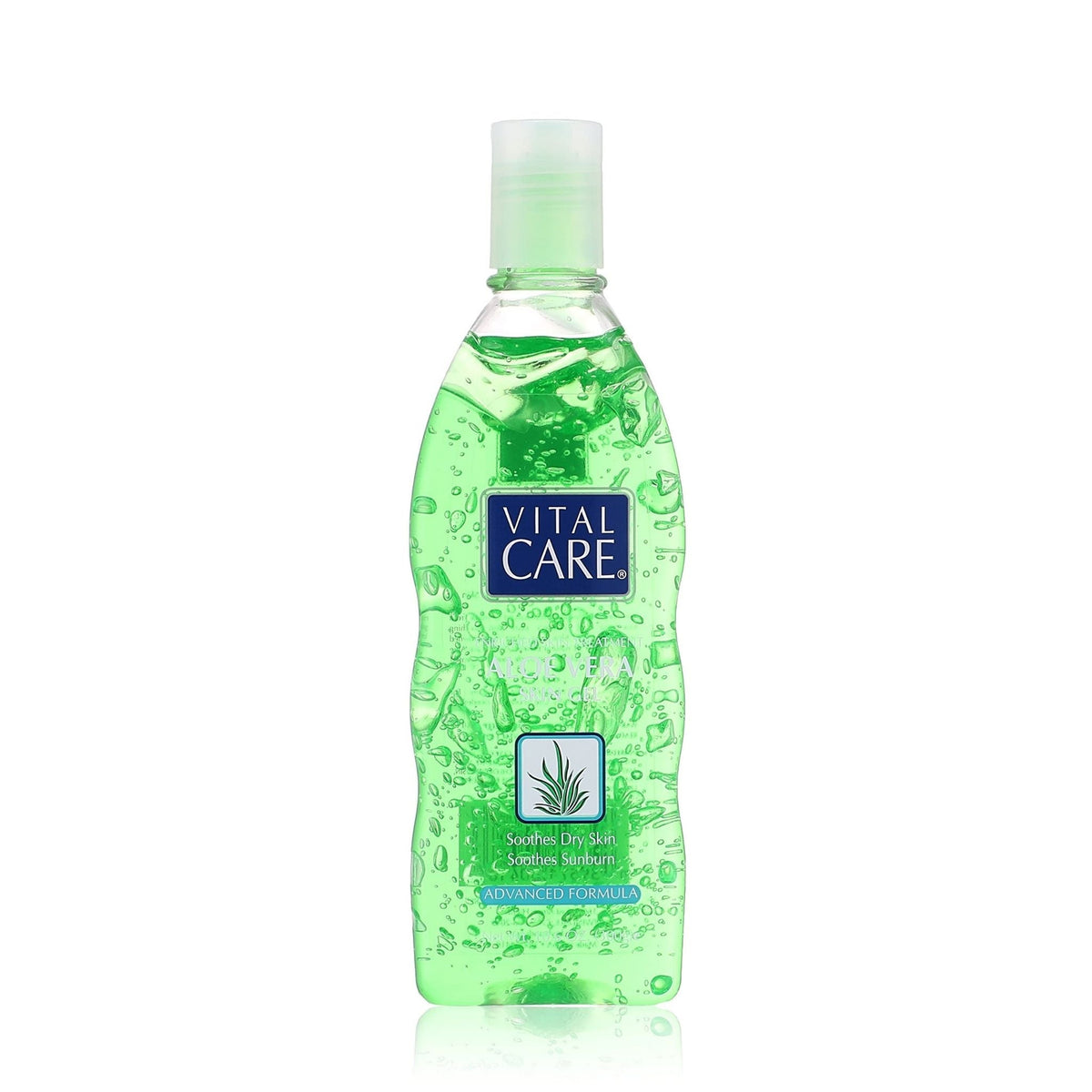 Refect Beauty Vital Care Aloe Vera Pure Skin Gel in a clear bottle with green soothing gel for face and body hydration