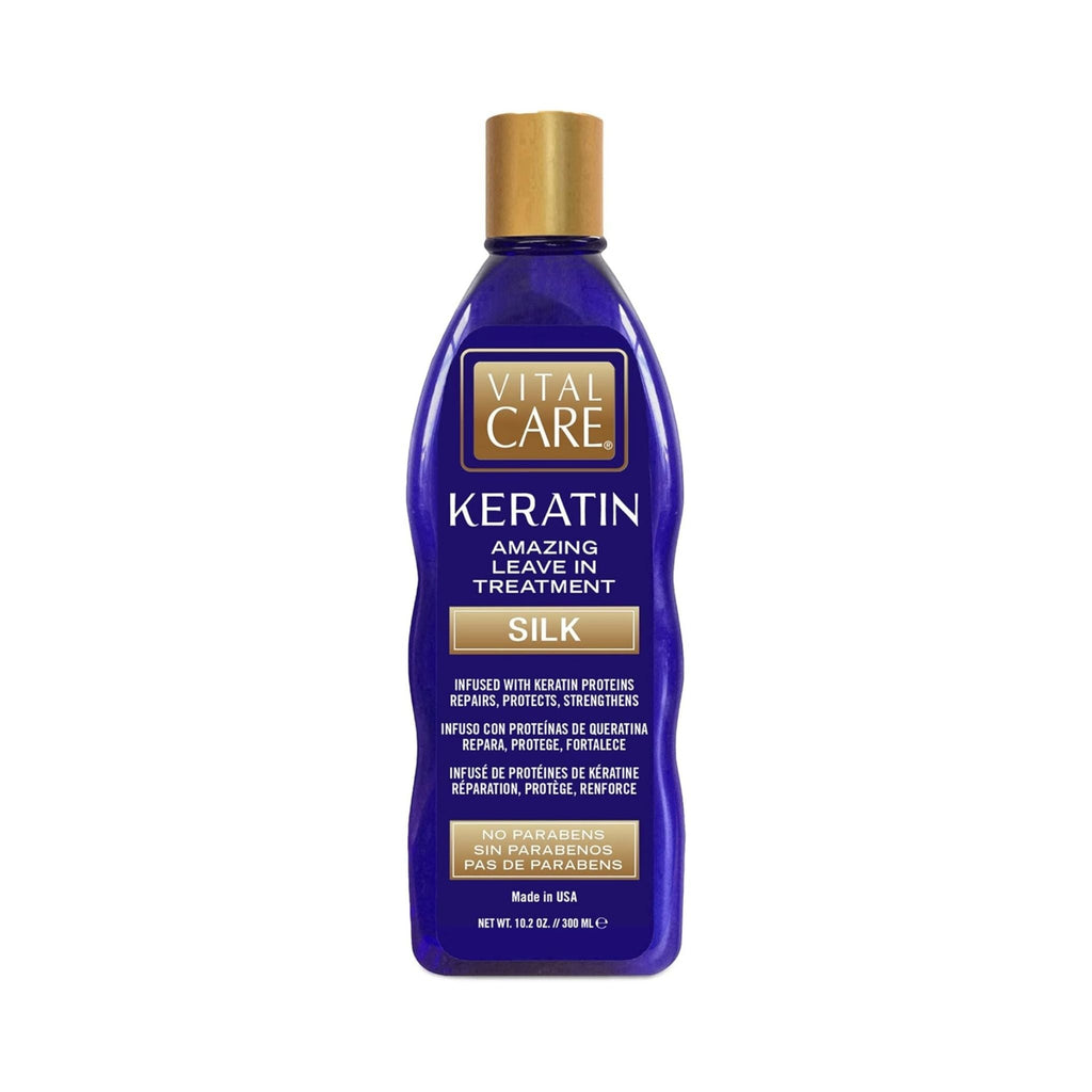 Refect Beauty Vital Care Keratin Amazing Leave-In Treatment Silk in a blue bottle with a gold cap