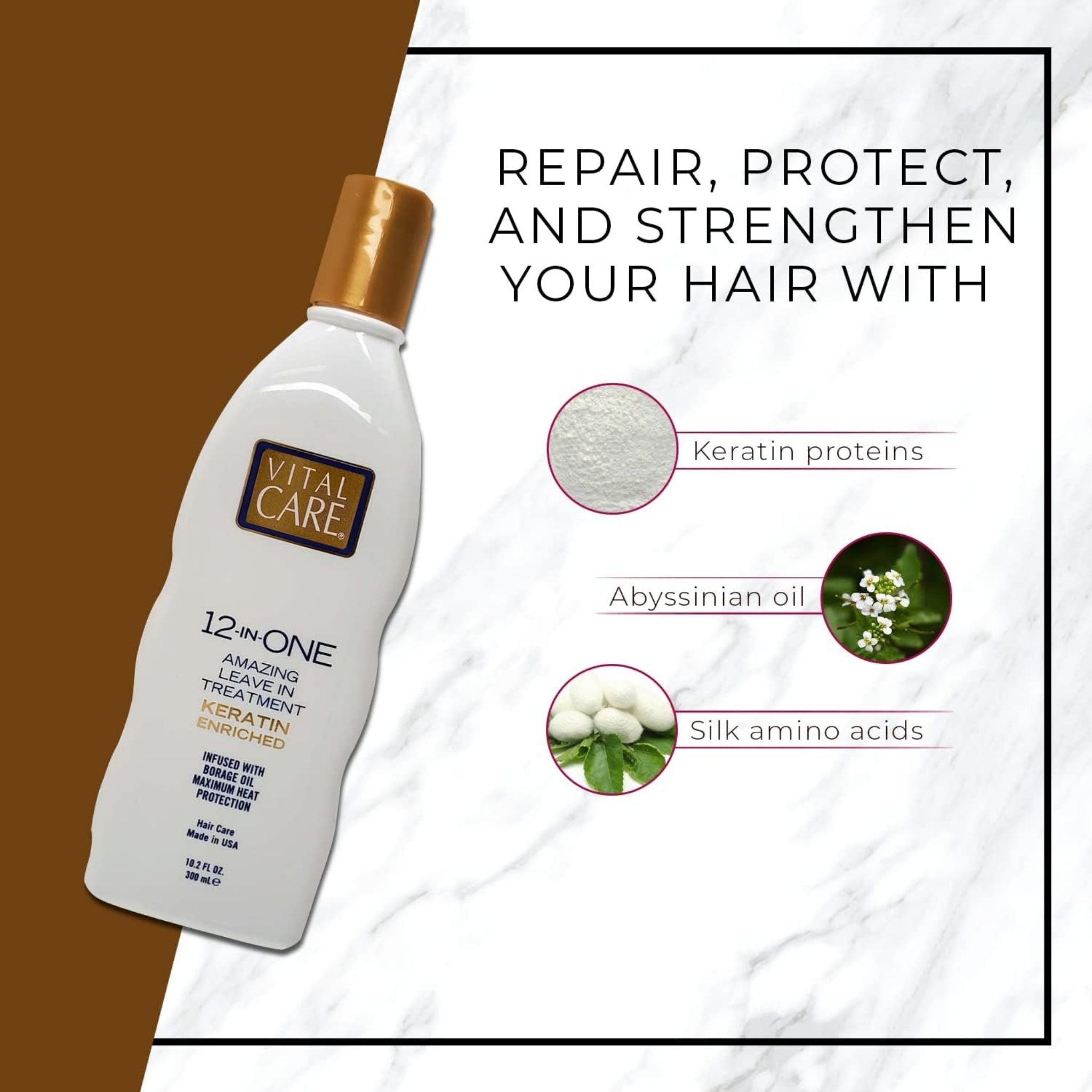 Vital Care 12-in-ONE Amazing Keratin-Enriched Leave-In Treatment - Hair Treatment Secondary image