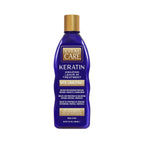 Refect Beauty Vital Care Keratin Amazing Volumizing leave-in hair treatment in a blue bottle with a gold cap.
