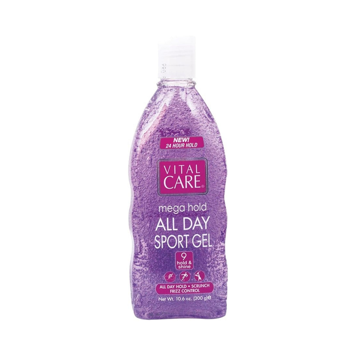 Refect Beauty Vital Care All Day Sport Styling Gel in a purple bottle with extreme hold for active lifestyles.