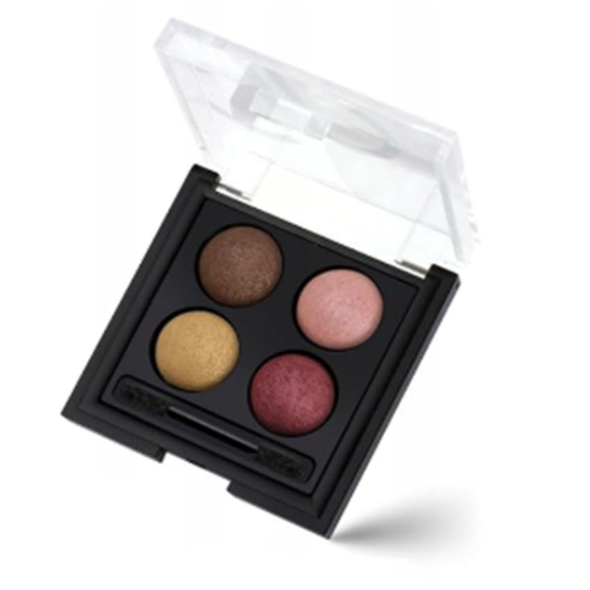 Refect Beauty Golden Rose wet and dry eyeshadow quad palette featuring four shimmering shades in a black compact case. 07
