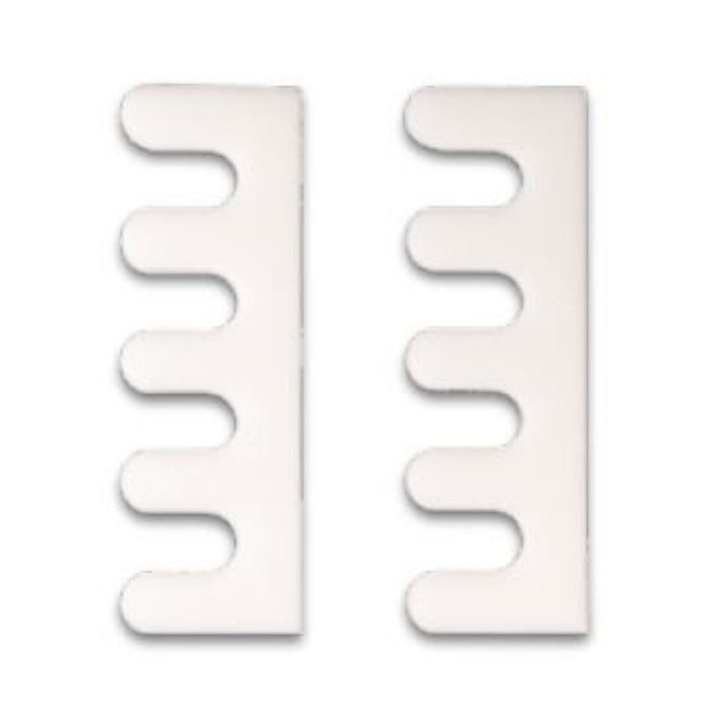 Refect Beauty Titania white foam toe separators for comfortable pedicure and precise nail polish application