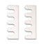 Refect Beauty Titania white foam toe separators for comfortable pedicure and precise nail polish application