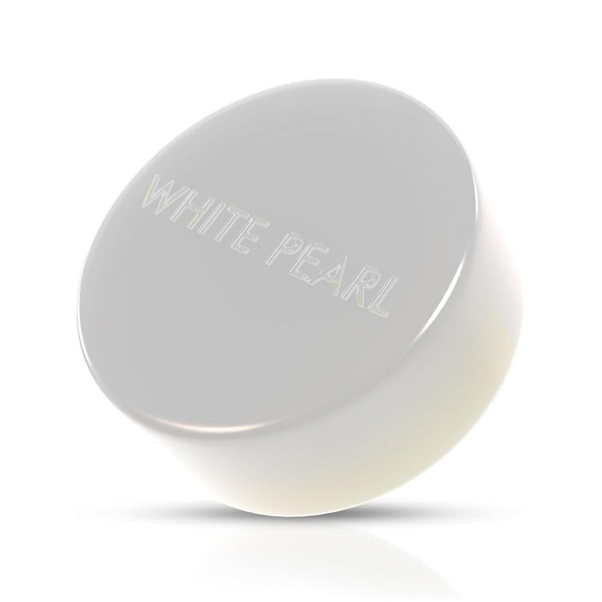 Refect Beauty Eva Skin Clinic White Pearl facial soap bar with embossed text for brightening and gentle cleansing.
