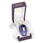 Refect Beauty Xerjoff 40 Knots Eau de Parfum in a deep blue glass bottle inside a luxury purple presentation box.