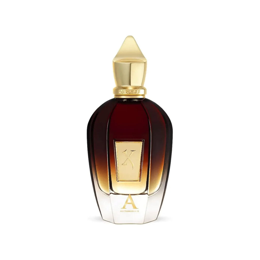 Refect Beauty Xerjoff Oud Stars Alexandria II eau de parfum in a dark glass bottle with a gold cap and label.