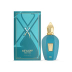 Refect Beauty Xerjoff Erba Pura Eau de Parfum bottle and teal box with gold accents featuring a fresh fruity scent