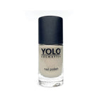 Refect Beauty Yolo nail polish bottle in a neutral beige shade with a black cap and high-gloss finish