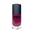 Refect Beauty Yolo Limited Edition nail polish in a deep berry red shade with a glossy finish and black cap.